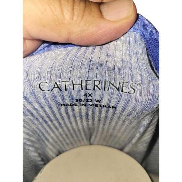 CATHERINE'S PLUS SIZE 4X Tie-Dye Blue Tunic Top l Summer outdoor breathable - Picture 6 of 8